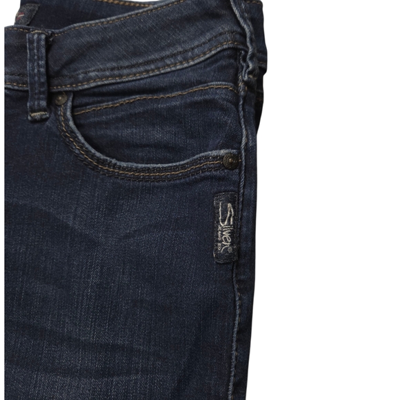Silver Jeans Women's Dark Indigo Super Skinny Jeans - Picture 3 of 7